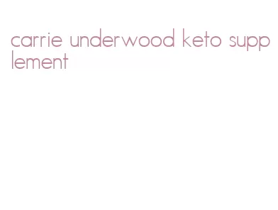 carrie underwood keto supplement