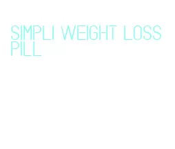 simpli weight loss pill