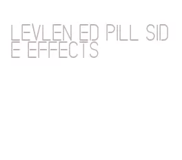 levlen ed pill side effects