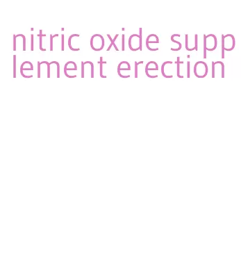 nitric oxide supplement erection