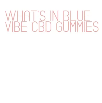 what's in blue vibe cbd gummies