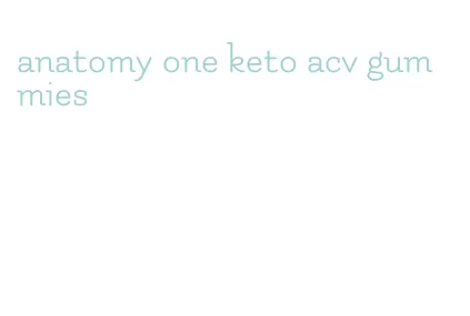 anatomy one keto acv gummies