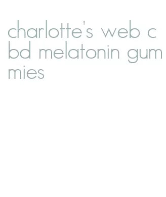 charlotte's web cbd melatonin gummies