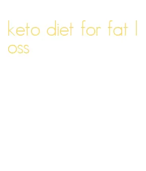 keto diet for fat loss