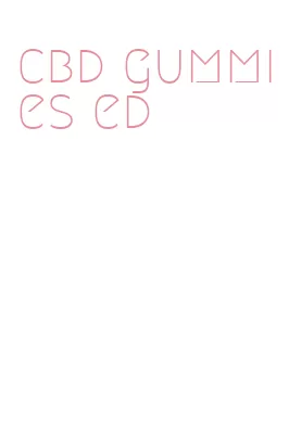 cbd gummies ed