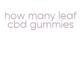 how many leaf cbd gummies