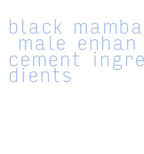 black mamba male enhancement ingredients