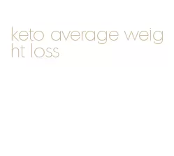 keto average weight loss