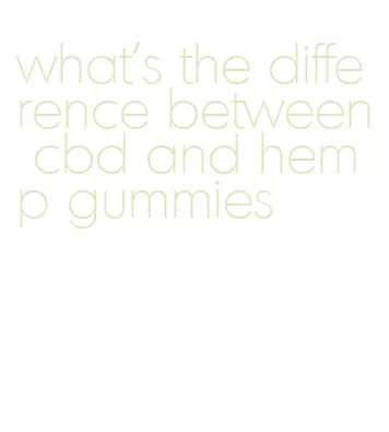 what's the difference between cbd and hemp gummies