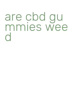 are cbd gummies weed