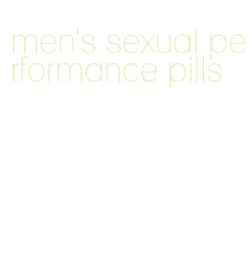 men's sexual performance pills