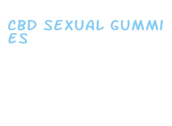 cbd sexual gummies