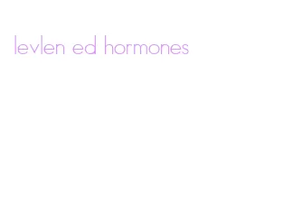 levlen ed hormones