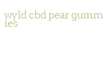 wyld cbd pear gummies