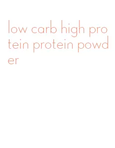 low carb high protein protein powder