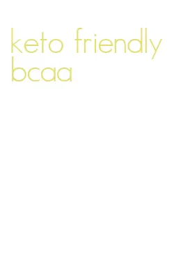 keto friendly bcaa