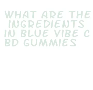 what are the ingredients in blue vibe cbd gummies