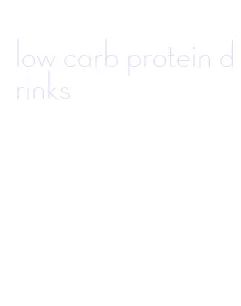 low carb protein drinks