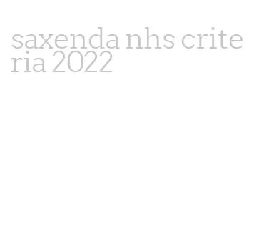 saxenda nhs criteria 2022