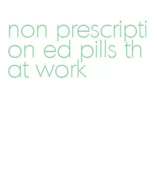 non prescription ed pills that work