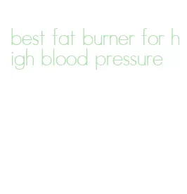 best fat burner for high blood pressure