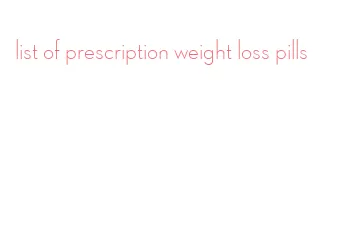 list of prescription weight loss pills