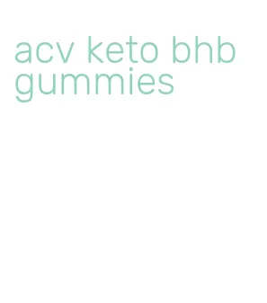 acv keto bhb gummies