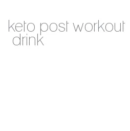 keto post workout drink