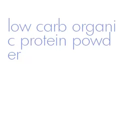 low carb organic protein powder