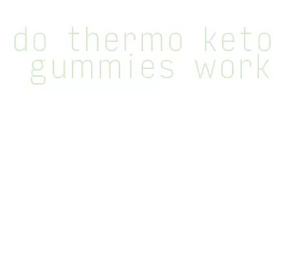 do thermo keto gummies work