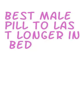 best male pill to last longer in bed