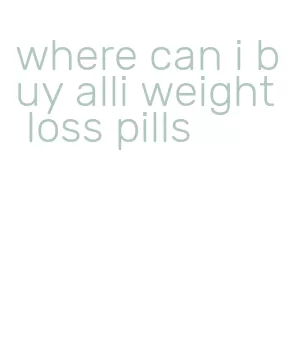 where can i buy alli weight loss pills