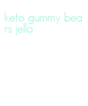 keto gummy bears jello