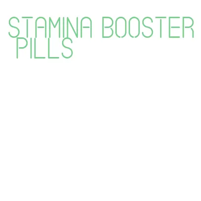 stamina booster pills