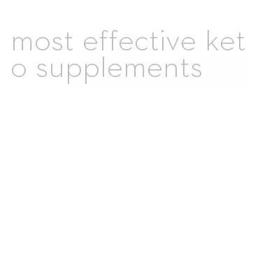 most effective keto supplements