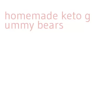 homemade keto gummy bears