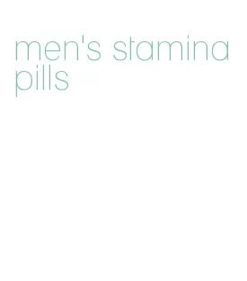 men's stamina pills