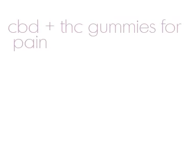 cbd + thc gummies for pain