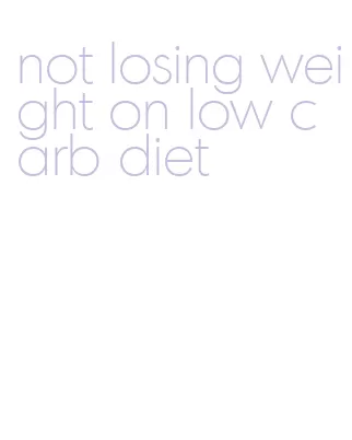 not losing weight on low carb diet