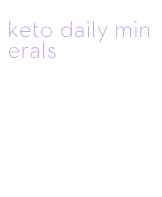 keto daily minerals