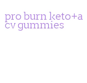 pro burn keto+acv gummies