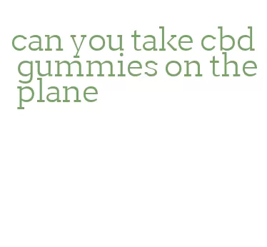 can you take cbd gummies on the plane