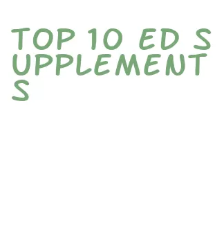 top 10 ed supplements