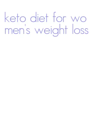 keto diet for women's weight loss