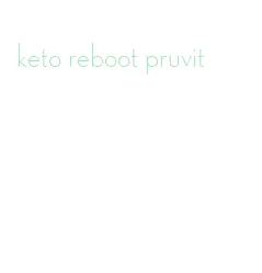 keto reboot pruvit