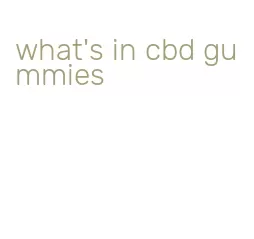 what's in cbd gummies