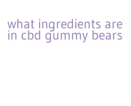 what ingredients are in cbd gummy bears