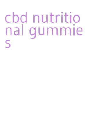 cbd nutritional gummies