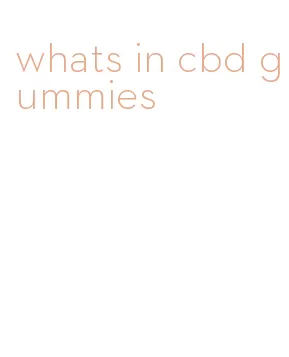 whats in cbd gummies