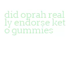 did oprah really endorse keto gummies